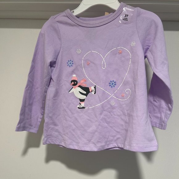 FIRST IMPRESSIONS GIRLS SKATING PENQUIN TOP - Picture 1 of 5